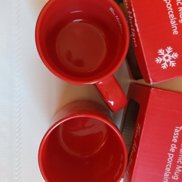 2021 Tim Hortons Stacking Mugs PAIR BNIB THE MOST WONDERFUL TIMS OF THE … - Picture 8 of 12